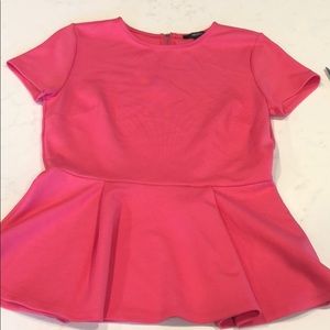Pink peplum top